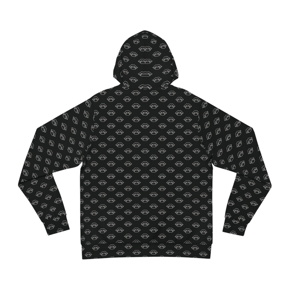 Black All-Over Eye Pattern Hoodie — Gothic Streetwear Graphic Hoodie