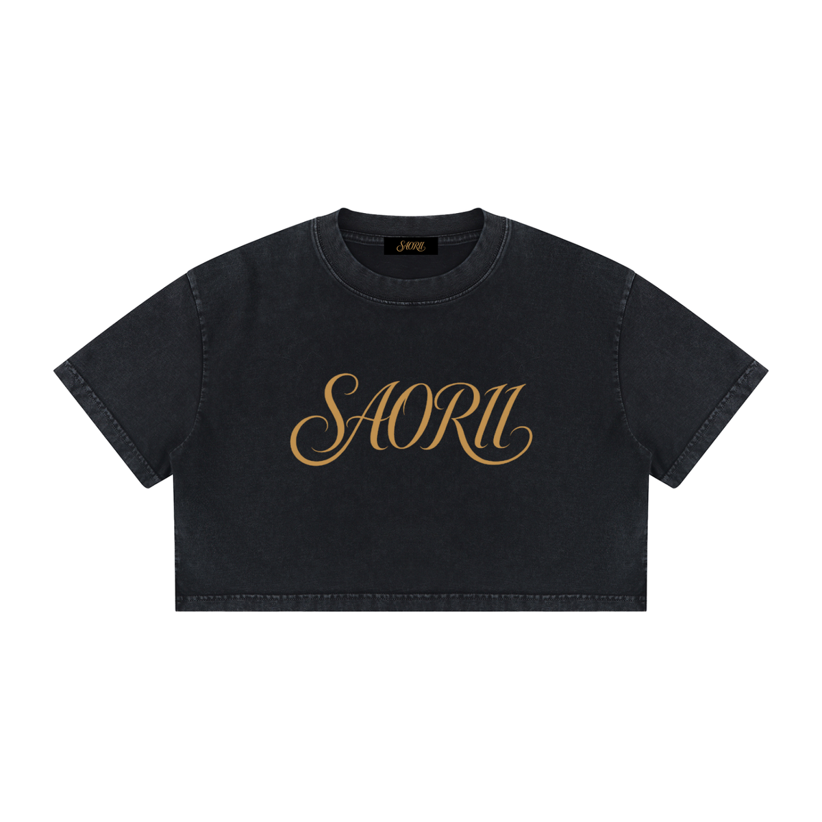 cropped Script Tee