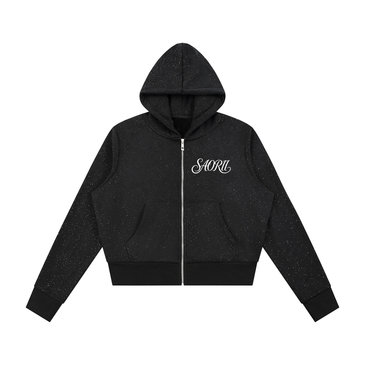man's sparkles Script Zip Hoodie