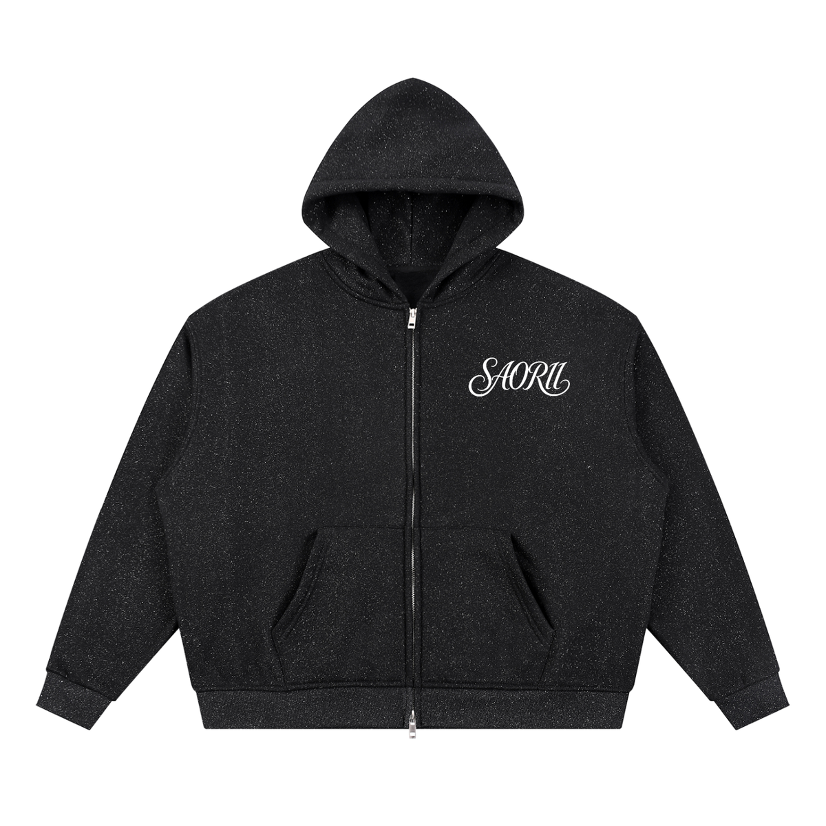Women's sparkles Script Zip Hoodie
