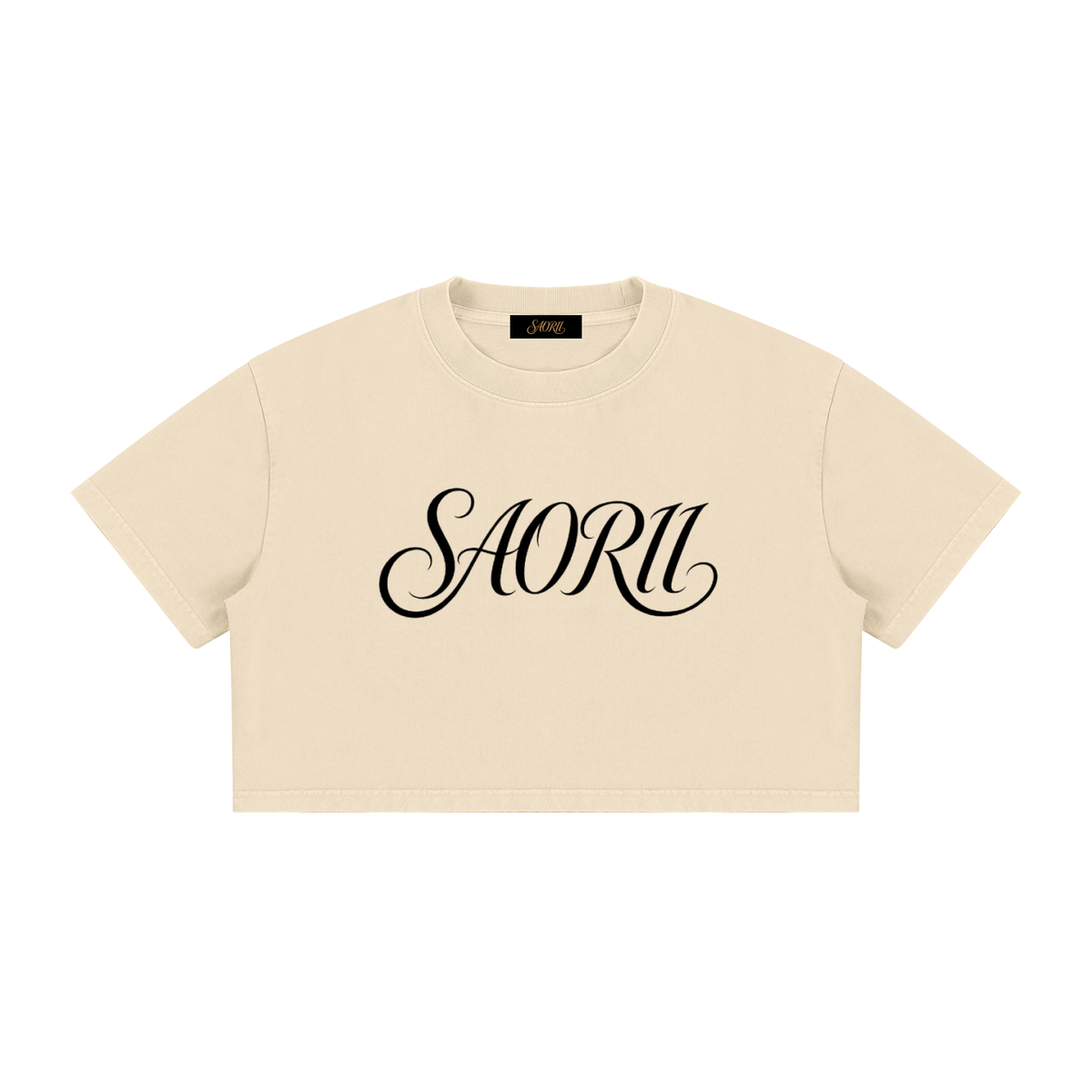 cropped Script Tee