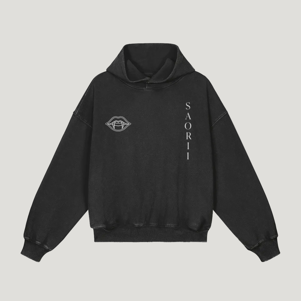 LIPS PRINT BOXY HOODIE