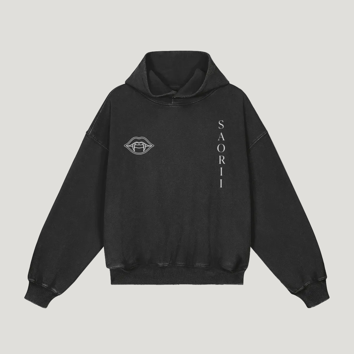 LIPS PRINT BOXY HOODIE