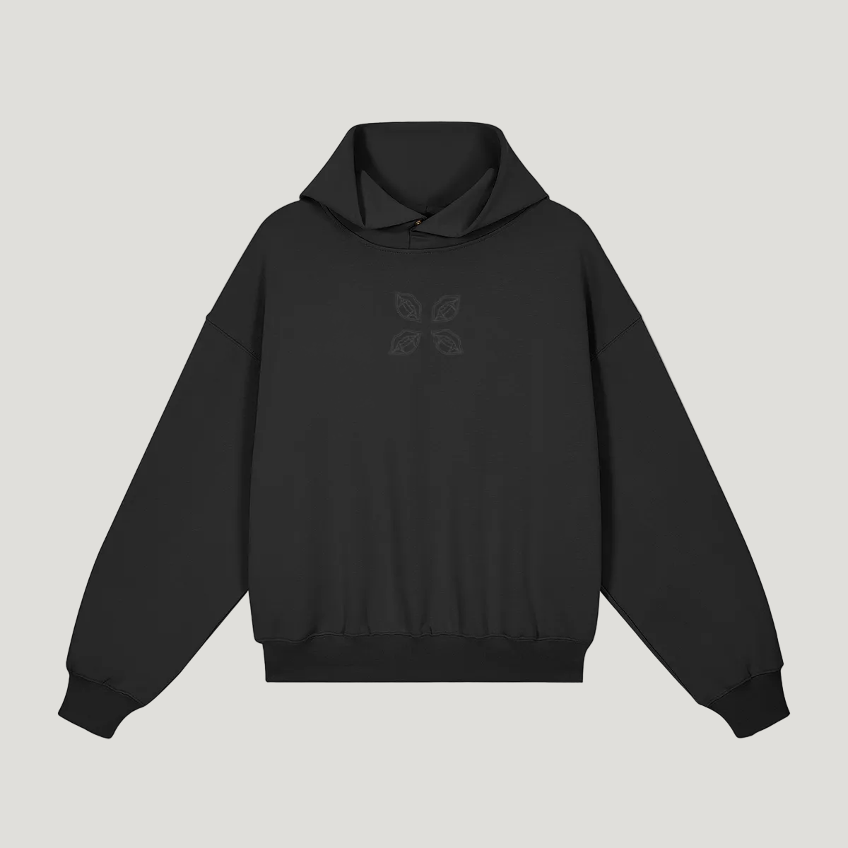 QUAD LIPS EMBROIDED HOODIE