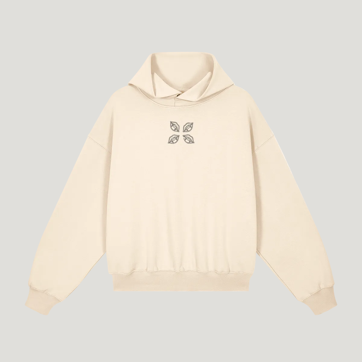 QUAD LIPS EMBROIDED HOODIE