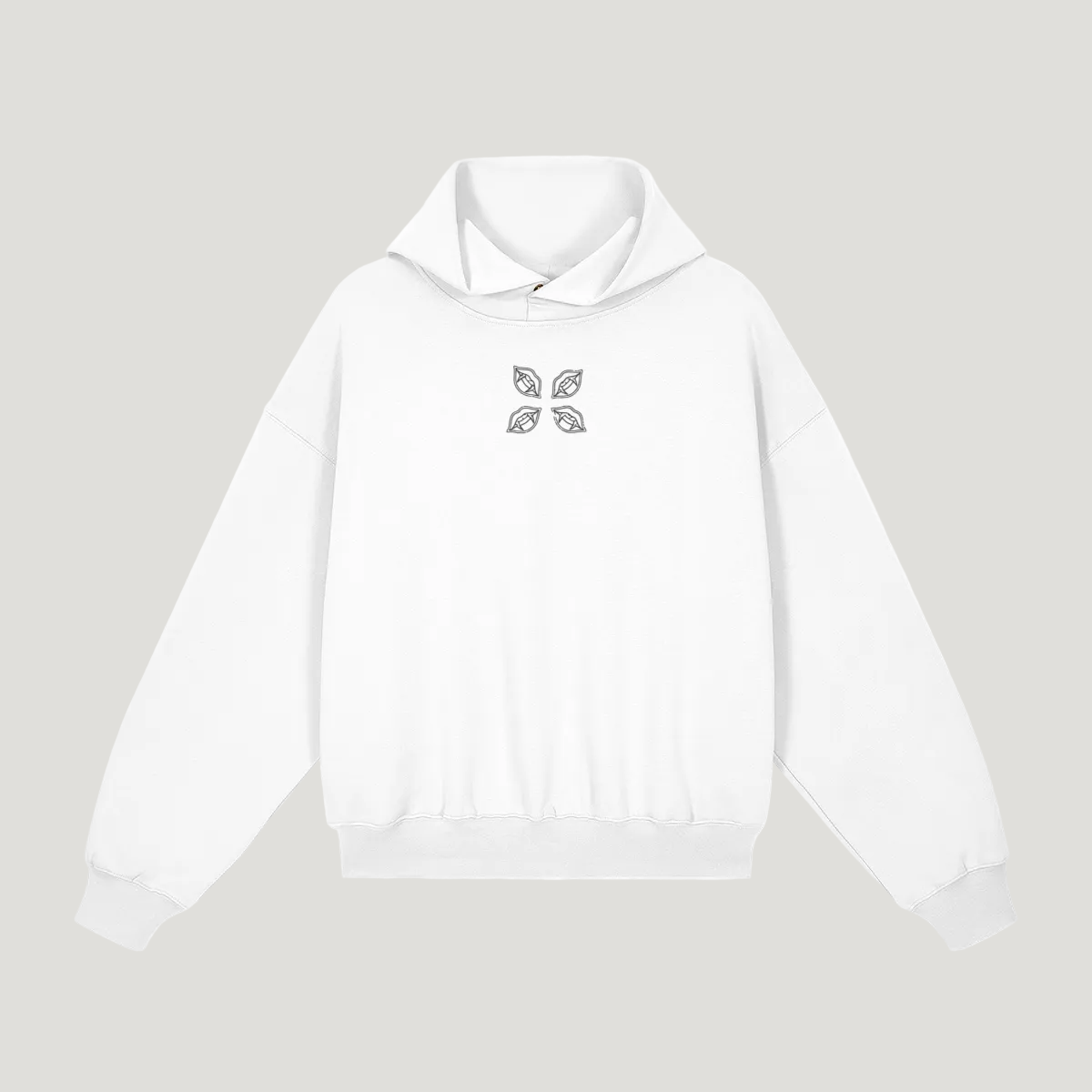 QUAD LIPS EMBROIDED HOODIE
